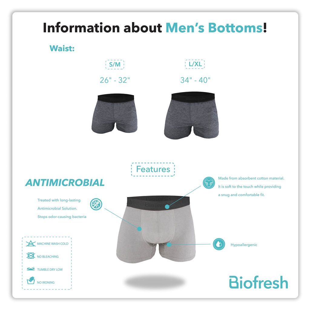 Biofresh Men's OVERRUNS Seamless Boxer Brief 5 pieces in 1 pack OUMBBGCO