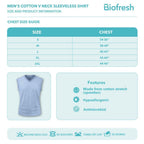Biofresh Men's Antimicrobial Cotton Rich V-Neck Sleeveless shirt 1 piece UMSM631