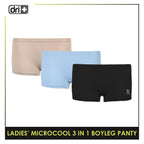Dri plus Ladies’ Microcool Boyleg Panty 3 pieces in a pack DULPBG511