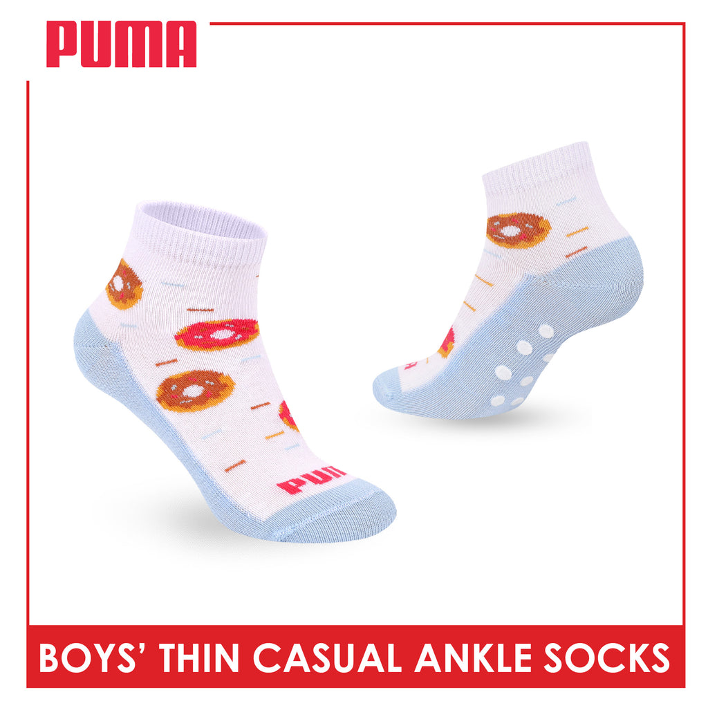 Puma Boys' Gripper Anti Slip Thin Casual Ankle Socks 1 pair PBCR612