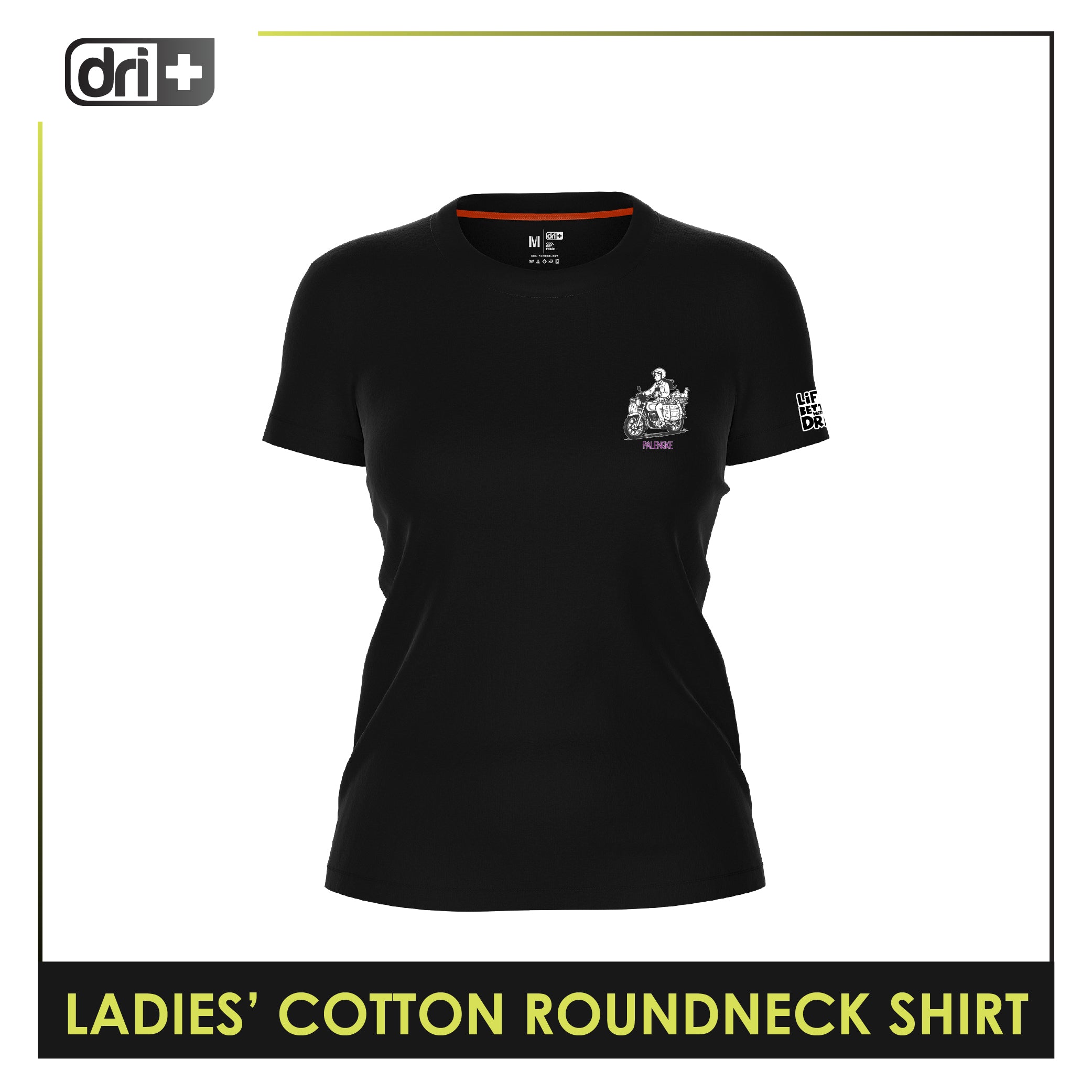 Dri plus Ladies’ Cooltura Anti-Odor Sweat Wicking Cotton Roundneck Shirt Collection 1 pc DULSRC611