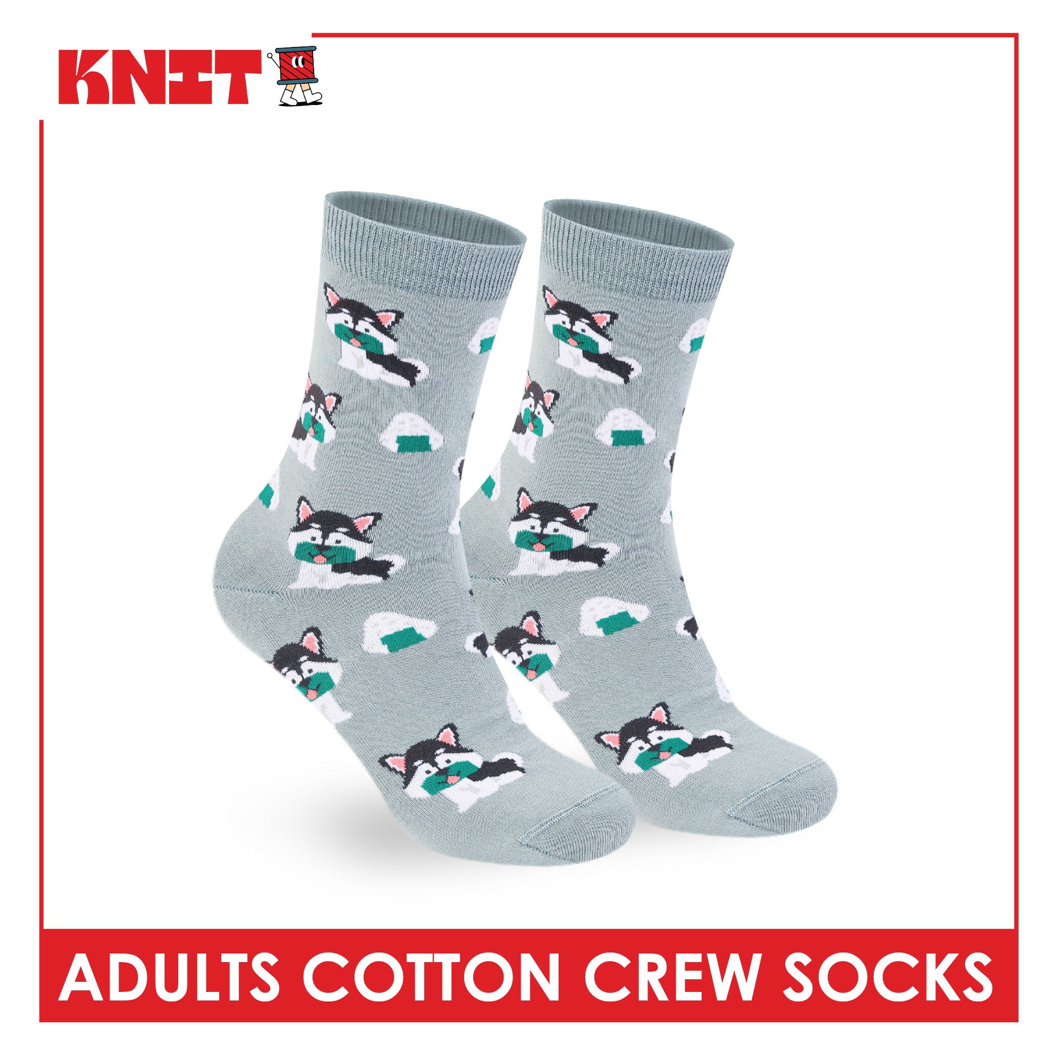 Knit Adults OVERRUNS Cotton Crew Socks 1 pair KMCCO1