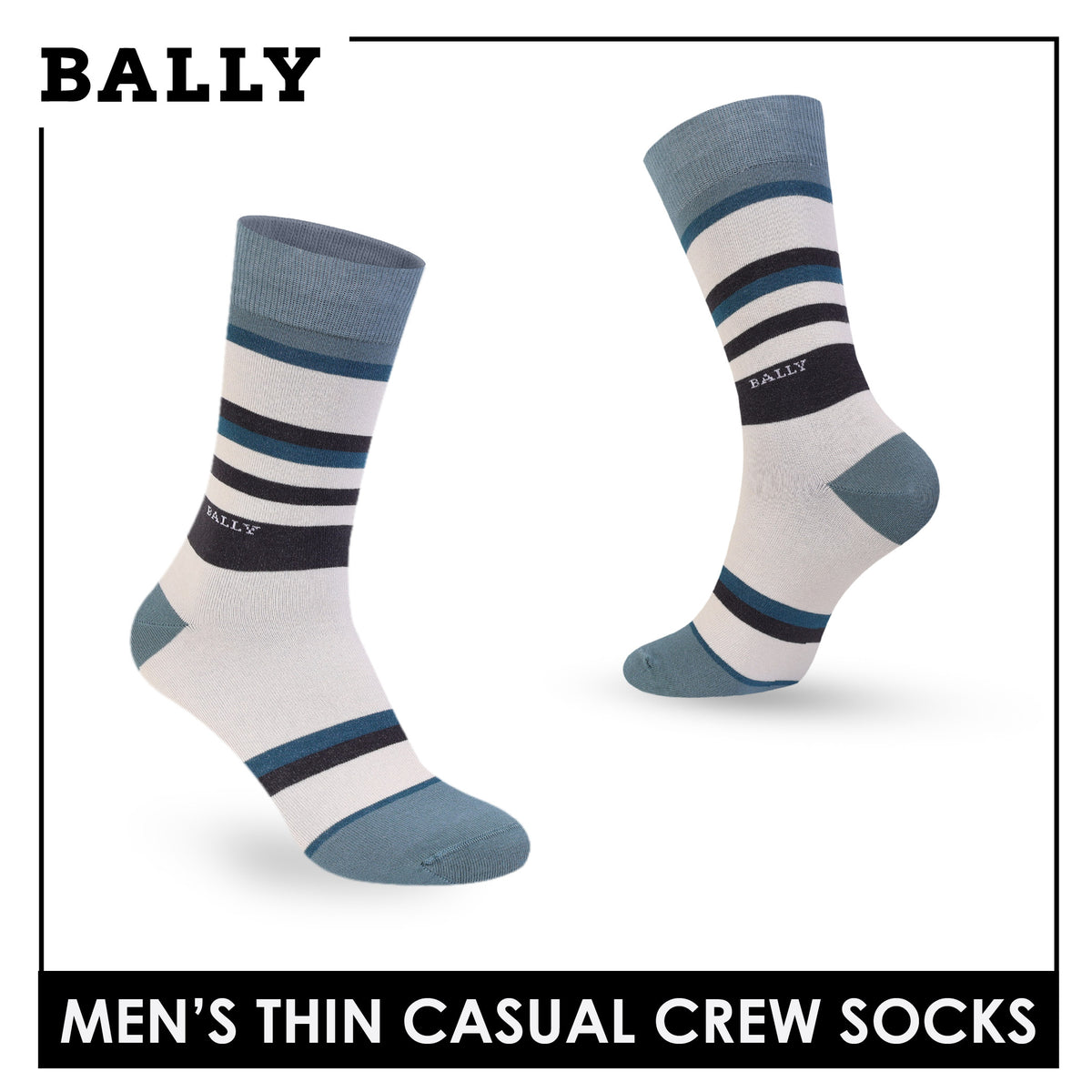 Bally Men's Cotton Crew Thin Casual Premium Socks 1 pair YMC614