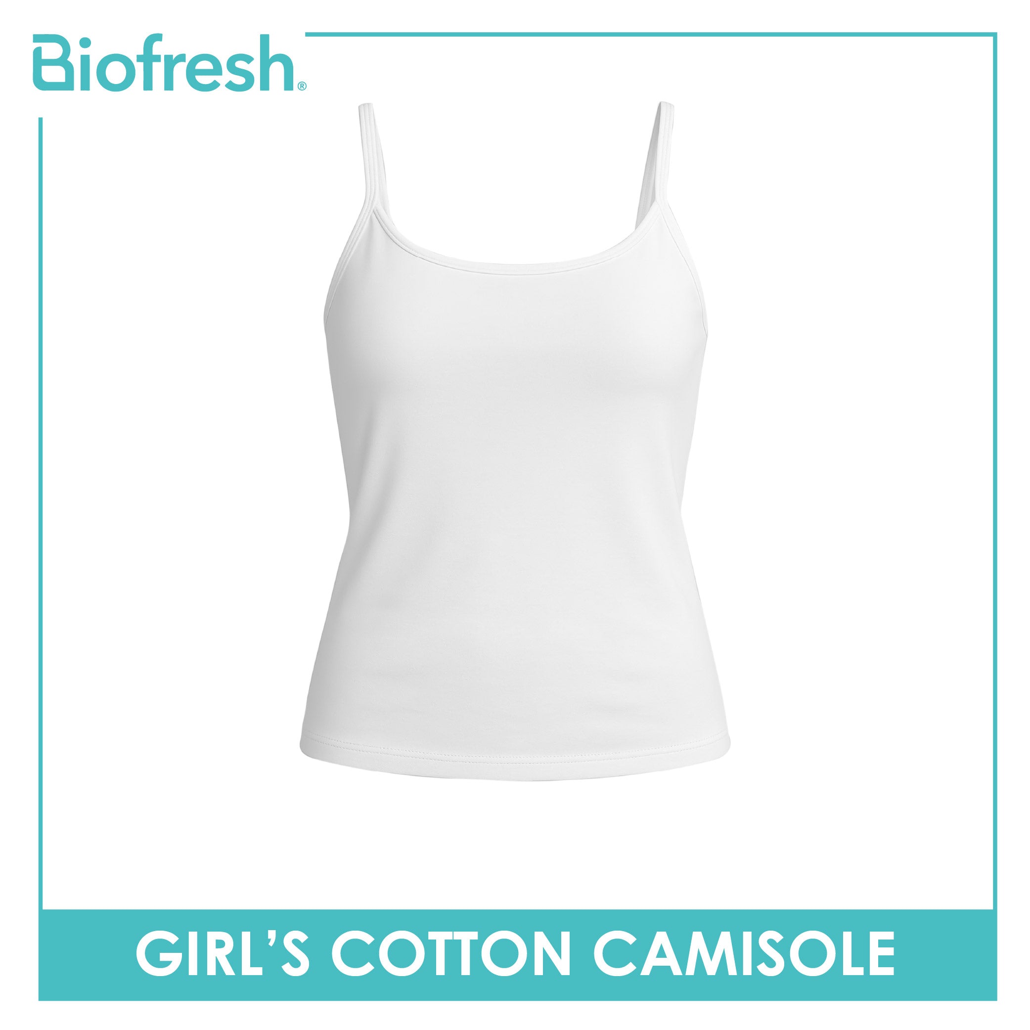 Biofresh Girls' Antimicrobial Cotton Padded Camisole 1 piece UGSC4201