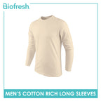 Biofresh Men's Antimicrobial Cotton Rich Long Sleeves 1 piece UMSRL621