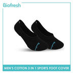Biofresh Men's Antimicrobial Odor Free No Show Thick Sports Socks 3 pairs in a pack RMFSG01