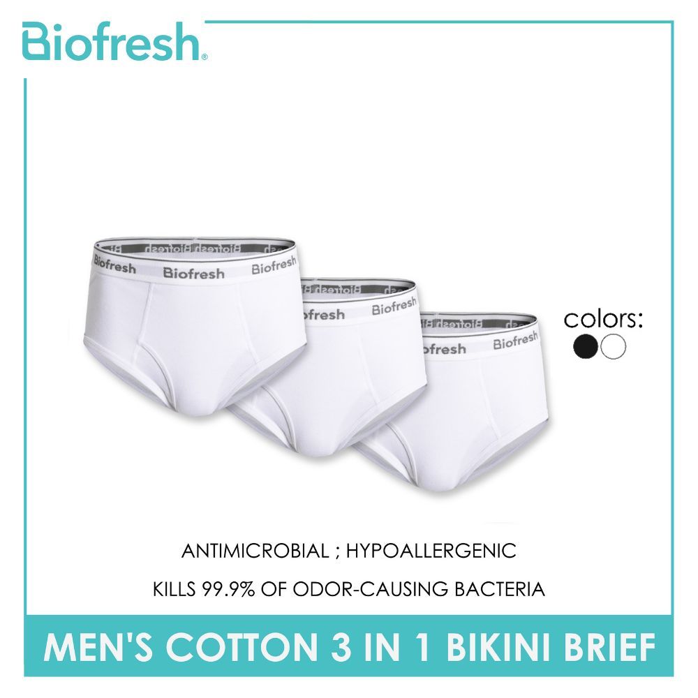 Biofresh Men's Antimicrobial Cotton Bikini Brief 3 pieces in a pack UMBCG9