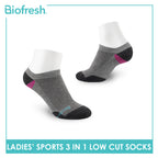 Biofresh Ladies' Antimicrobial Cotton Low Cut Thick Sport Socks 3 pairs in a pack RLSKG30