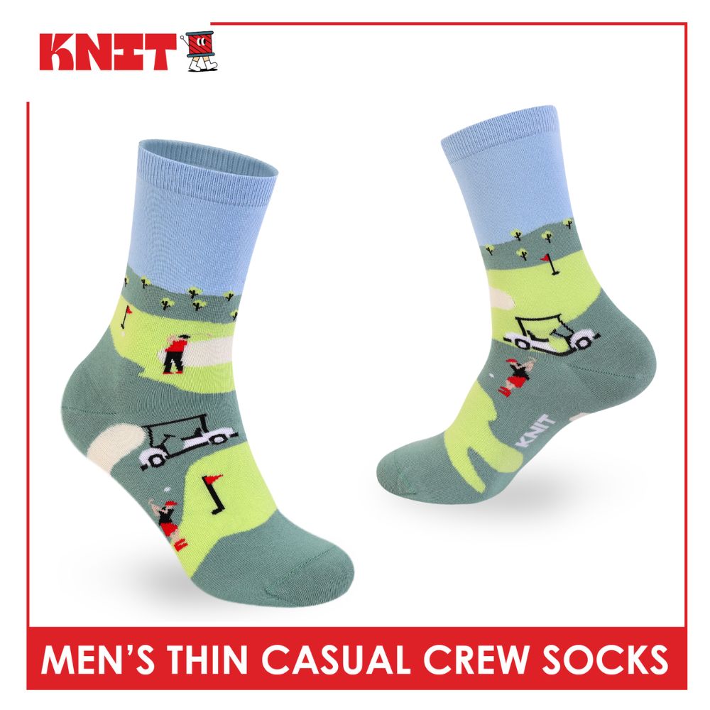 Knit Men's Cotton Thin Casual Crew Socks 1 pair KMC611