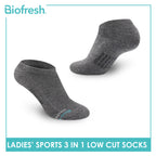 Biofresh Ladies' Antimicrobial Cotton Low Cut Thick Sport Socks 3 pairs in a pack RLSKG26