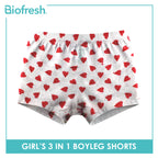 Biofresh Girls’ Antimicrobial Cotton Panty Boyleg Shorts 3 pieces in a pack UGPBG521