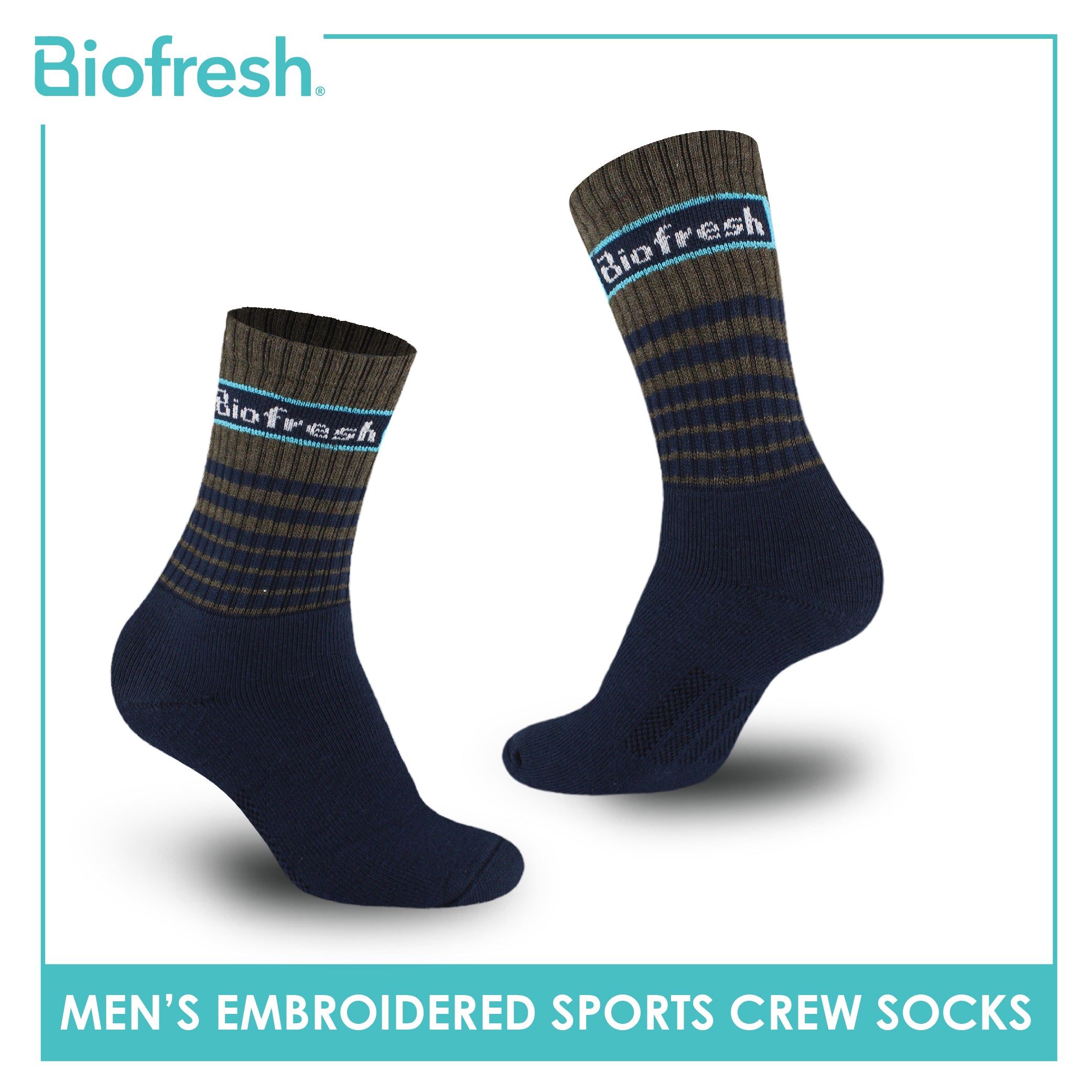 Biofresh Men's Antimicrobial Cotton Extreme Performance Ankle Socks 3 pairs in a pack RMSEG4402