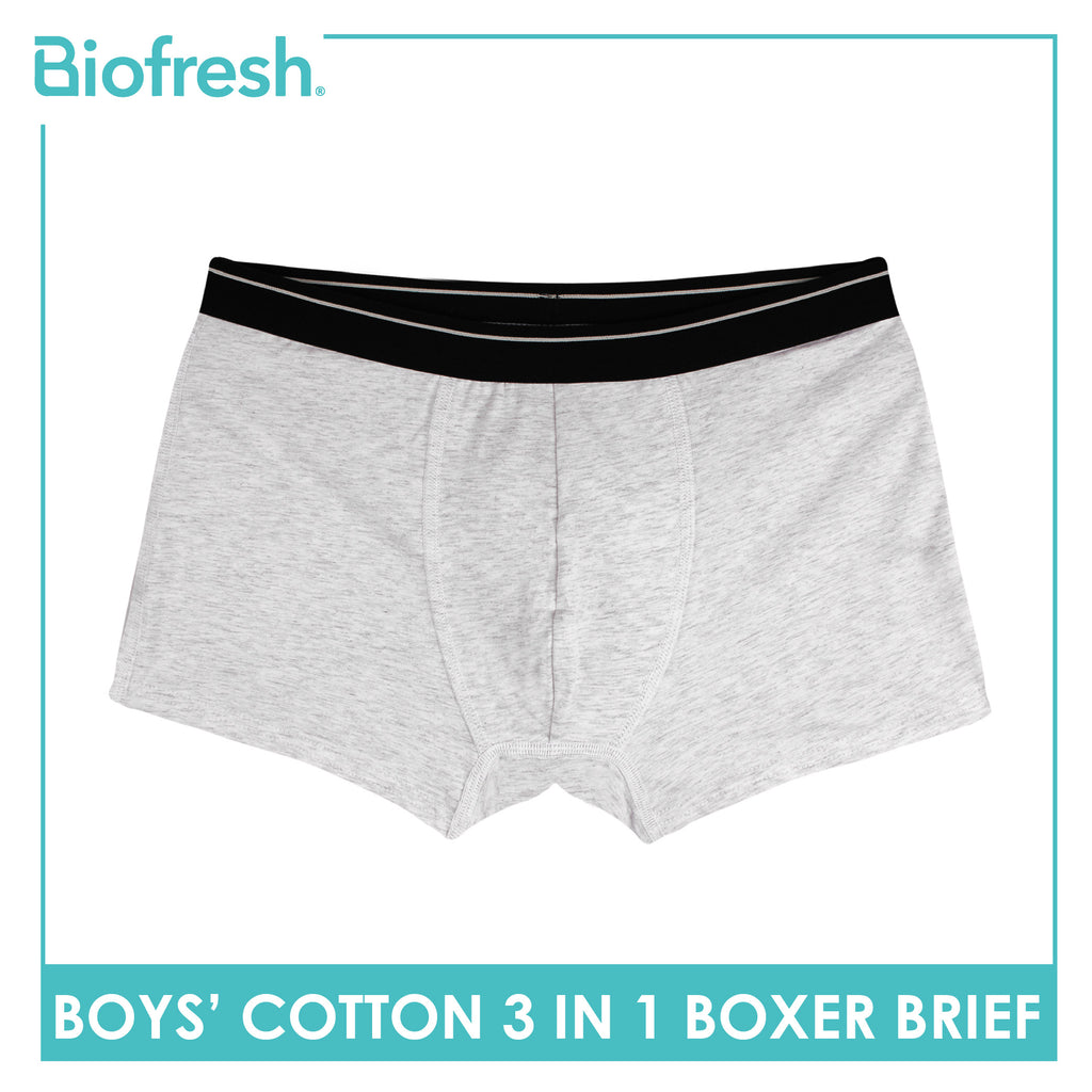 Biofresh Boys' Antimicrobial Cotton Boxer Brief 3 pieces in a pack UCBBG14