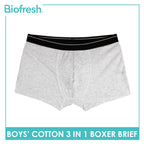 Biofresh Boys' Antimicrobial Cotton Boxer Brief 3 pieces in a pack UCBBG14