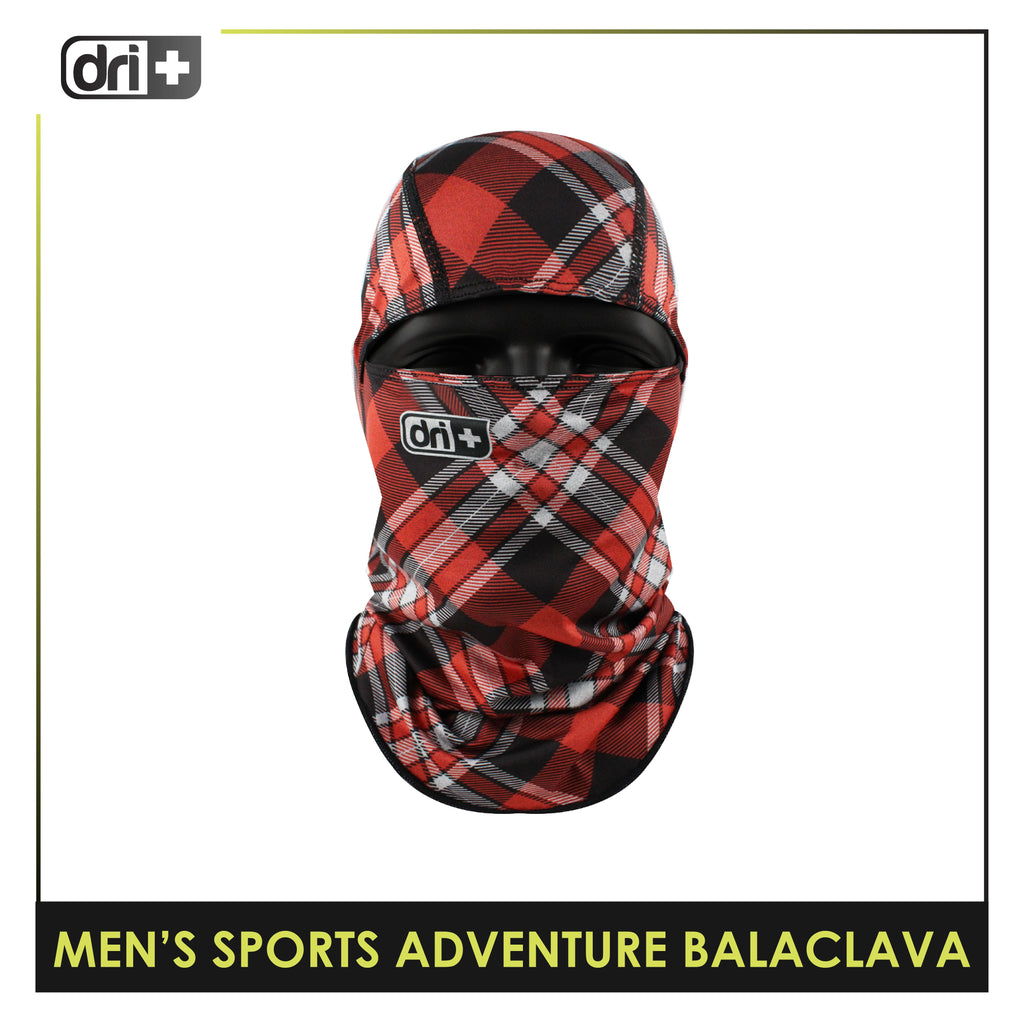 DRI+S-ADV Men's Dapper Plaid Washable Moisture Wicking Balaclava 1 piece DUMB521