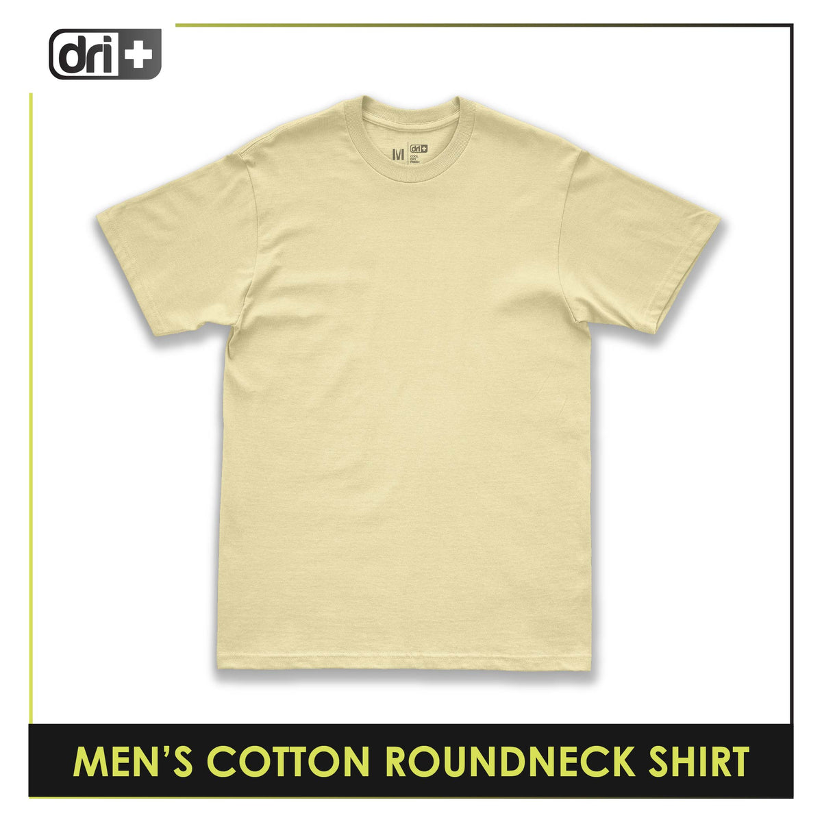 Dri Plus Men’s Anti-Odor Sweat Wicking Cotton Plain Roundneck Shirt 1 piece DUMSRC627