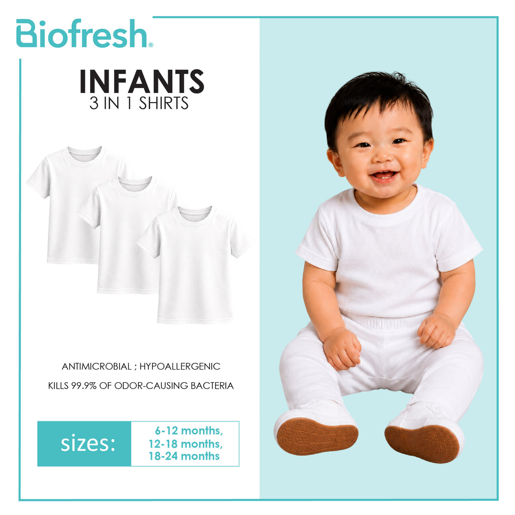 Biofresh Infants Antimicrobial Shirts 3 pieces in a pack UISRG611