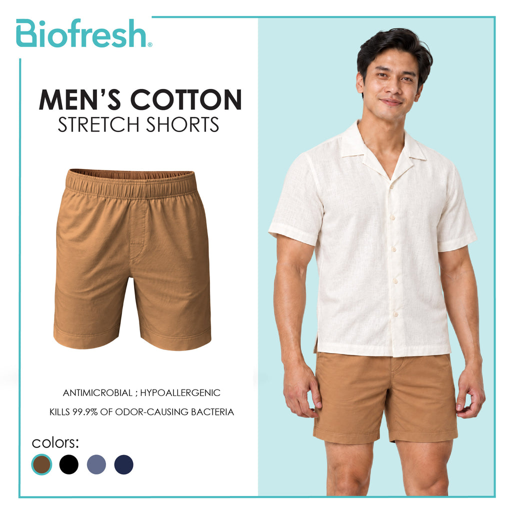 Biofresh Men's Antimicrobial Cotton Stretch Shorts 7” 1 piece UMLBX4401