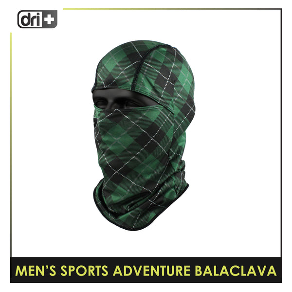 DRI+S-ADV Men's Dapper Plaid Washable Moisture Wicking Balaclava 1 piece DUMB521