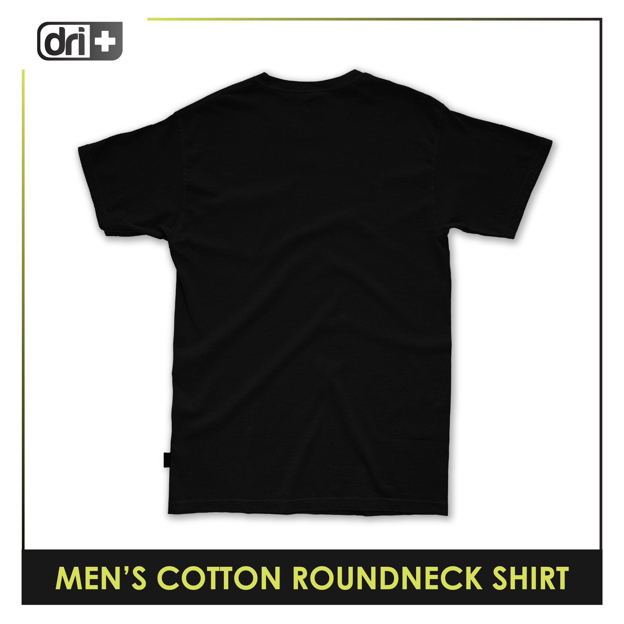 Dri Plus Men’s Anti-Odor Sweat Wicking Cotton The Dri+ logo Roundneck Shirt 1 piece DUMSRC5312