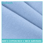 Biofresh Men's Antimicrobial Cotton Rich V-Neck Sleeveless shirt 1 piece UMSM631