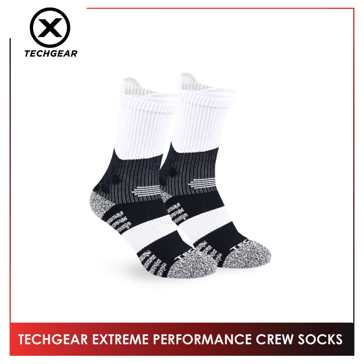 Burlington Men’s Sports Techgear Extreme Performance (Basketball) Crew Socks 1 pair TGMX633