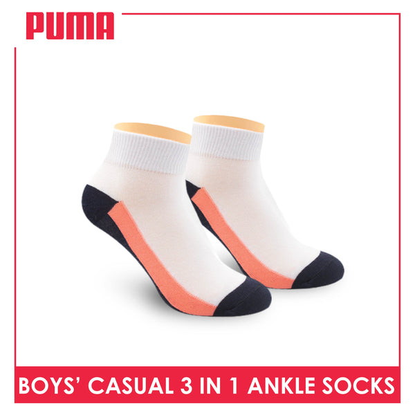 Puma Boys’ Cotton Casual Ankle Socks 3 pairs in a pack PBCKG26