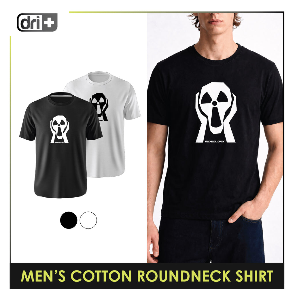 Dri Plus Men’s Anti-Odor Sweat Wicking Cotton Rideology Roundneck Shirt 1 piece DUMSRC613