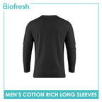Biofresh Men's Antimicrobial Cotton Rich Long Sleeves 1 piece UMSRL621