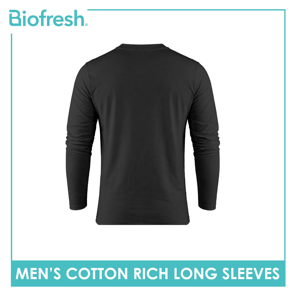 Biofresh Men's Antimicrobial Cotton Rich Long Sleeves 1 piece UMSRL621