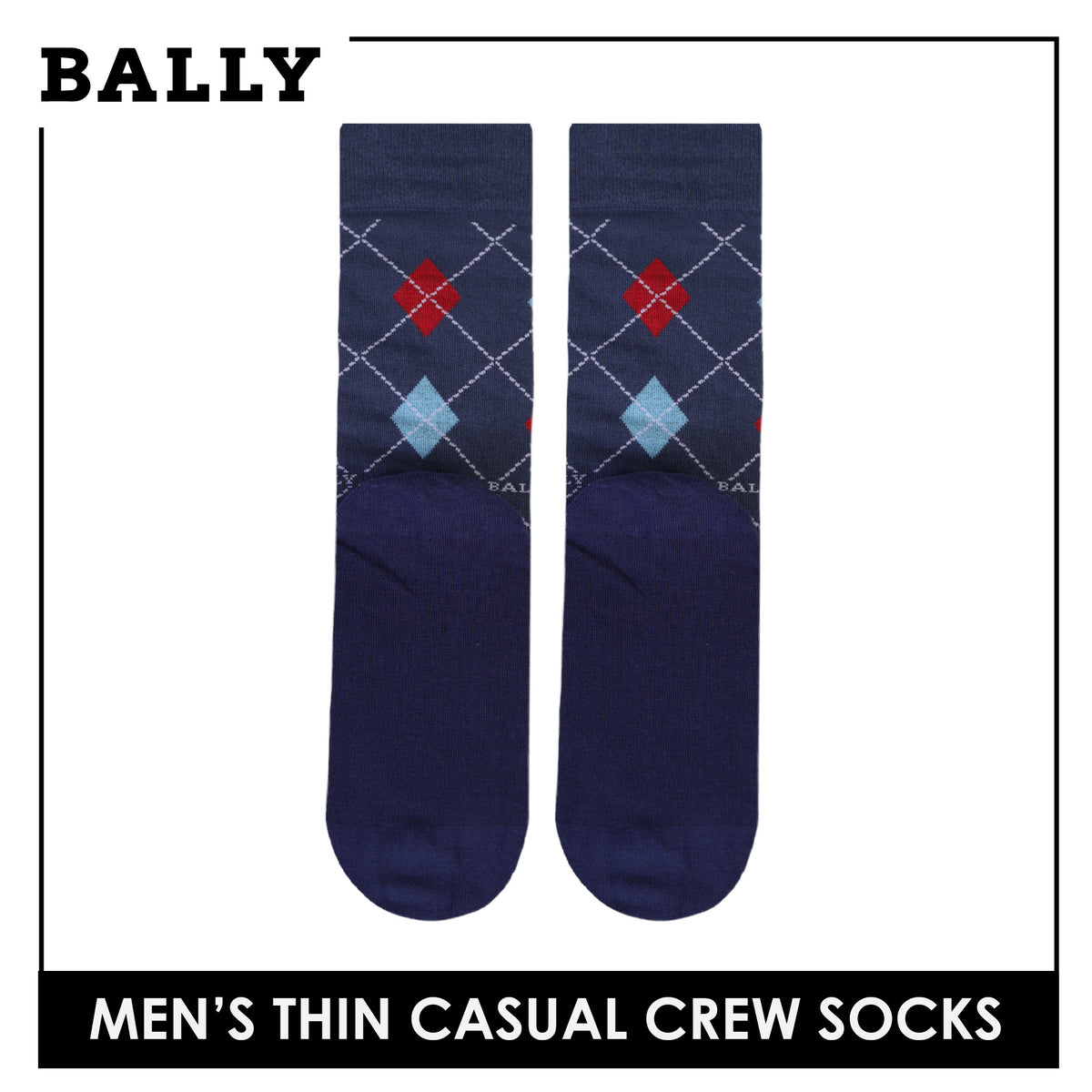 Bally Men's Cotton Crew Thin Casual Premium Socks 1 pair YMC613