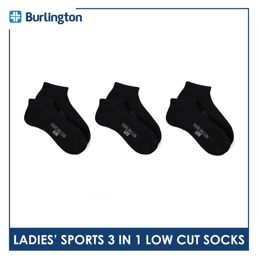 Burlington Ladies' OVERRUNS Cotton Thick Sports Socks 3 pairs in a pack BLSCO1