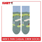 Knit Men's Cotton Thin Casual Crew Socks 1 pair KMC611