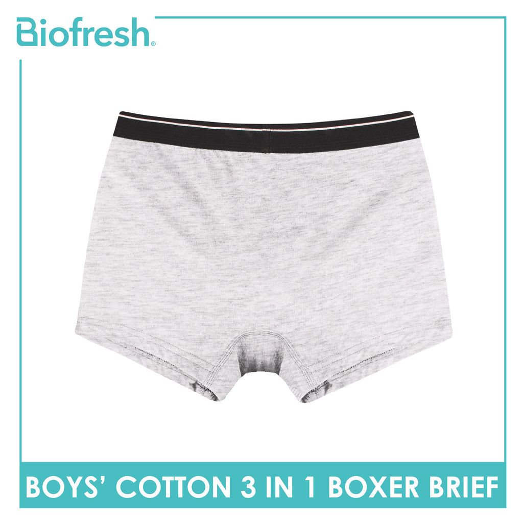 Biofresh Boys' Antimicrobial Cotton Boxer Brief 3 pieces in a pack UCBBG14