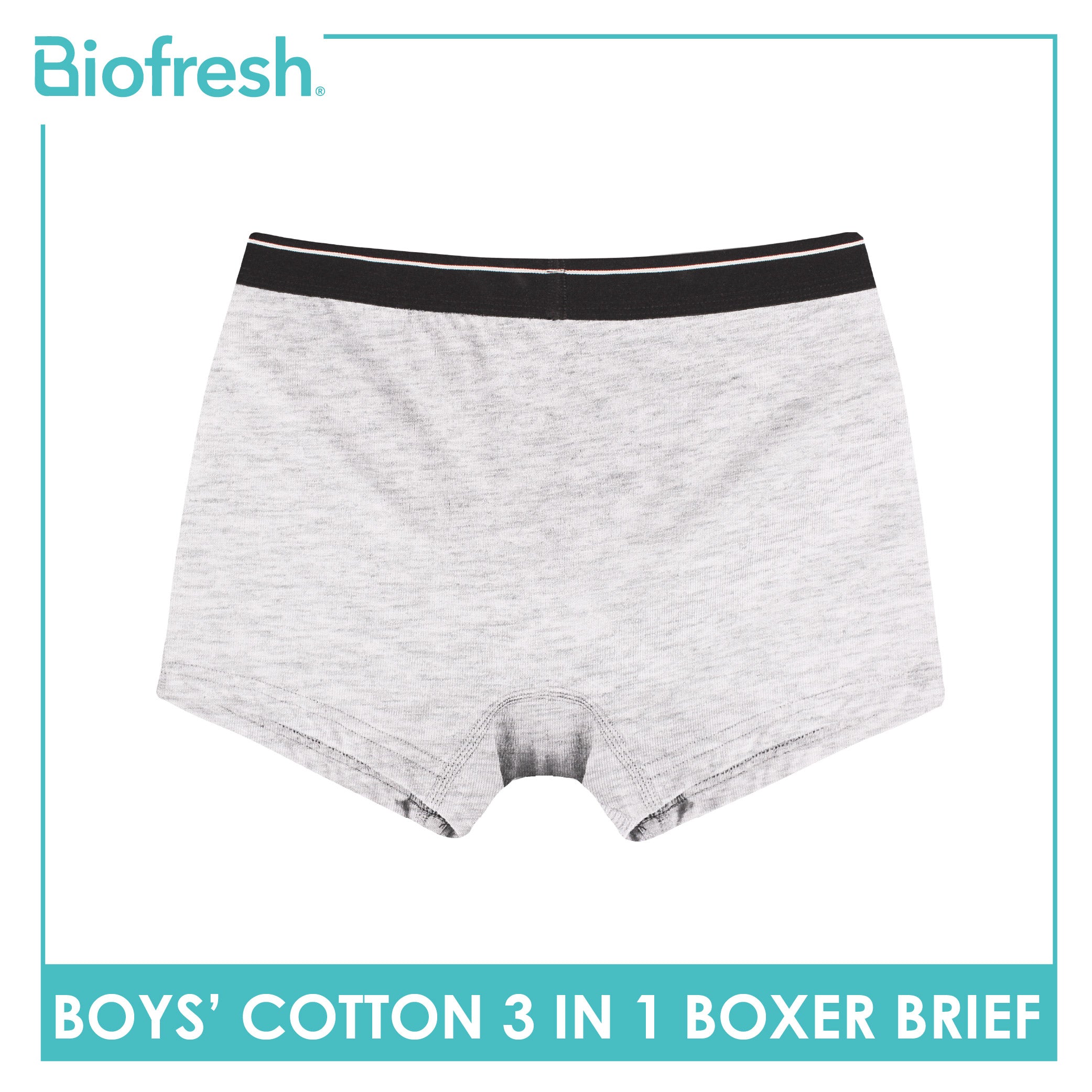 Biofresh Boys' Antimicrobial Cotton Boxer Brief 3 pieces in a pack UCBBG14
