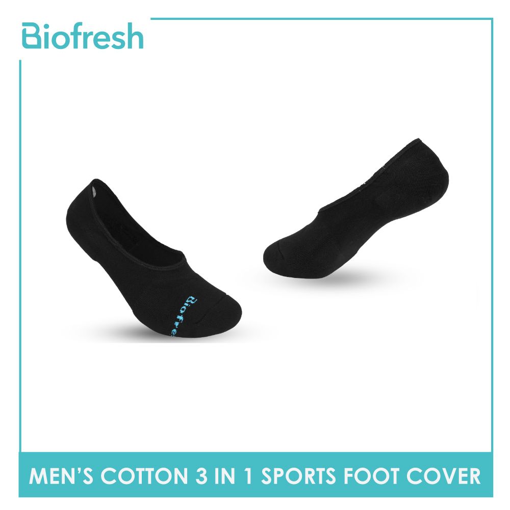 Biofresh Men's Antimicrobial Odor Free No Show Thick Sports Socks 3 pairs in a pack RMFSG01