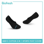 Biofresh Men's Antimicrobial Odor Free No Show Thick Sports Socks 3 pairs in a pack RMFSG01