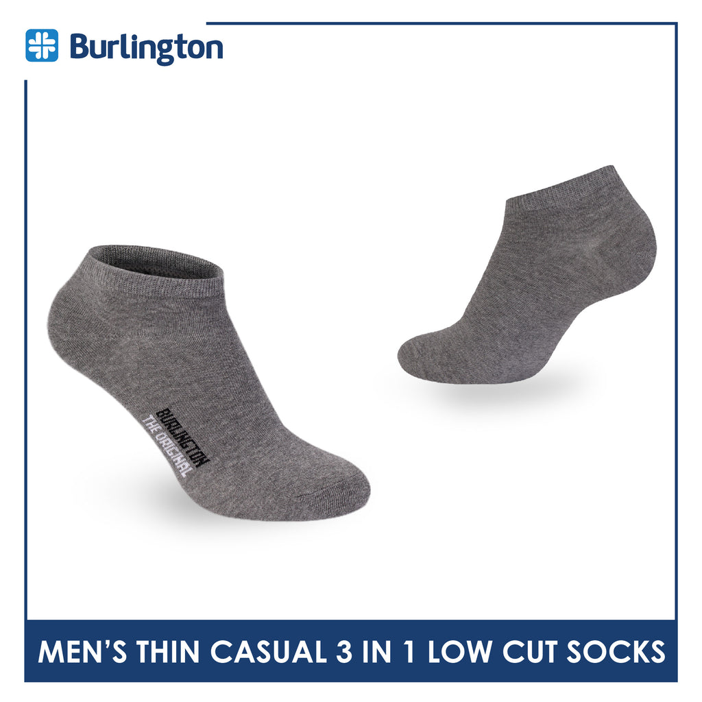 Burlington Men's Cotton Lite Thin Casual Low Cut Socks 3 pairs in a pack 140
