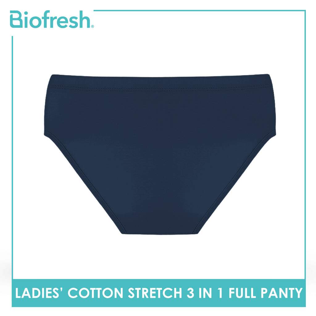 Biofresh Ladies' Antimicrobial Cotton Stretch Full Panty 3 pieces in a pack ULPRG621