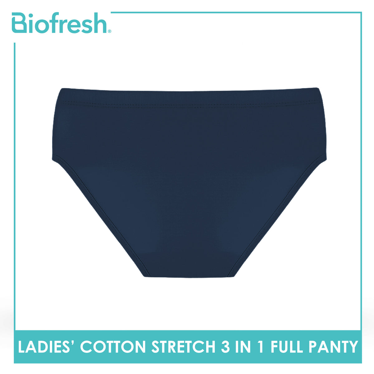 Biofresh Ladies' Antimicrobial Cotton Stretch Full Panty 3 pieces in a pack ULPRG621