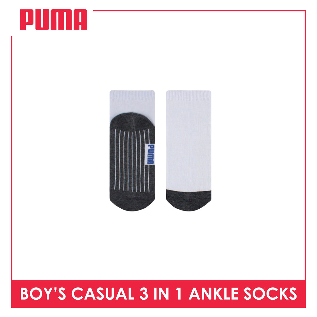 Puma Boys' Children Cotton Quality Ankle Casual Socks 3 pairs in 1 pack PBCKG27