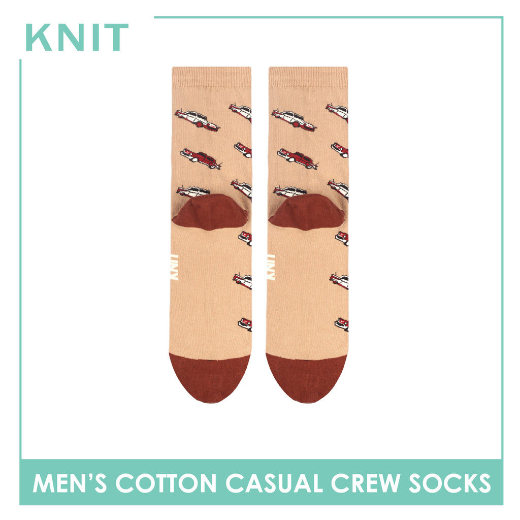 Knit Men's Car (Biscuet) Cotton Thin Casual Crew Socks 1 pair KMC531