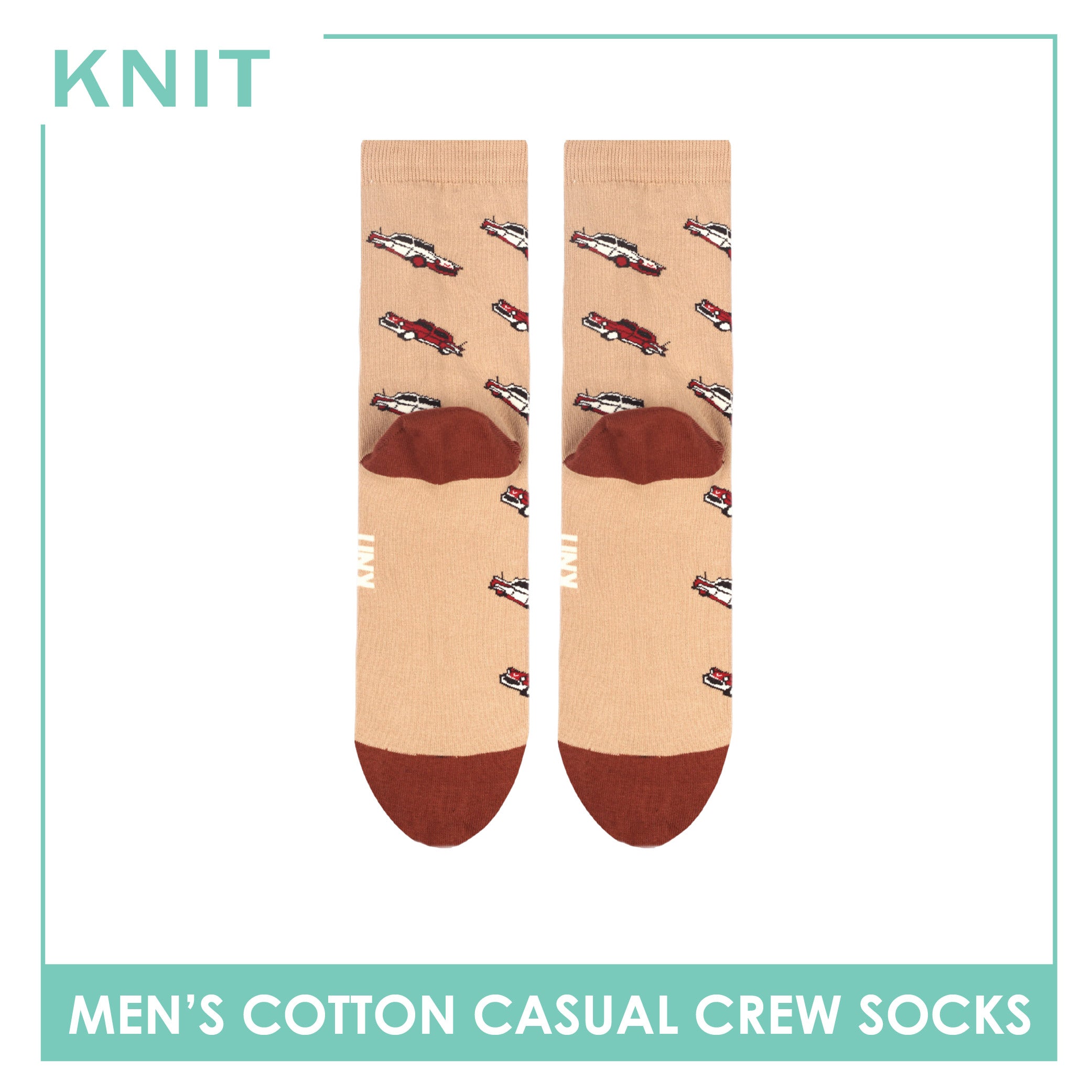 Knit Men's Car (Biscuet) Cotton Thin Casual Crew Socks 1 pair KMC531