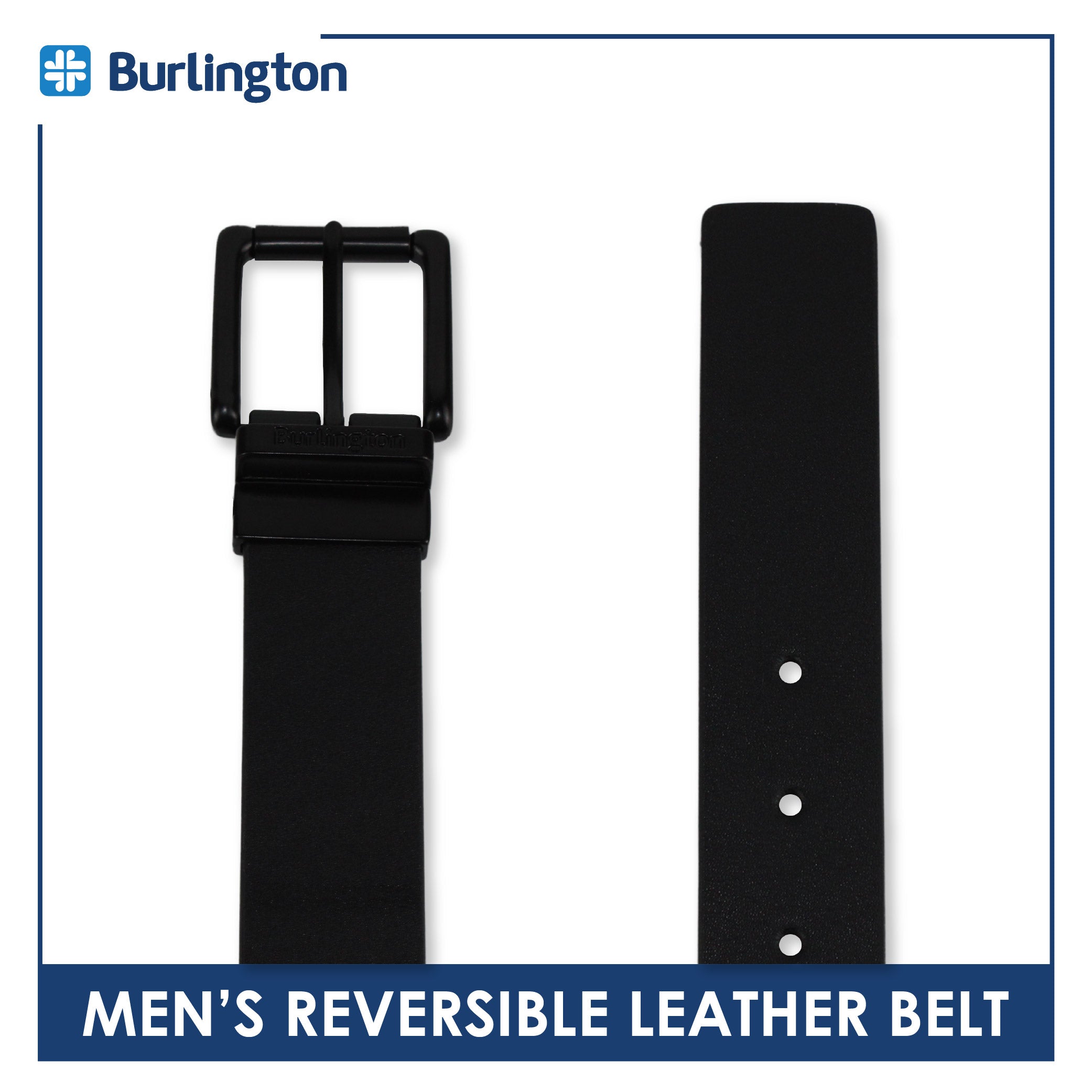 Burlington Men's Reversible Genuine Leather Belt 1 piece JMLR511