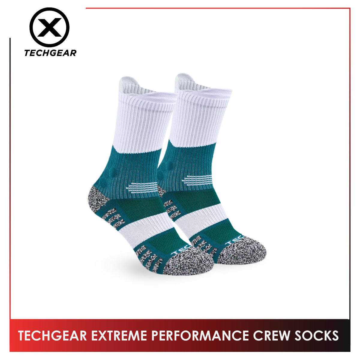 Burlington Men’s Sports Techgear Extreme Performance (Basketball) Crew Socks 1 pair TGMX633