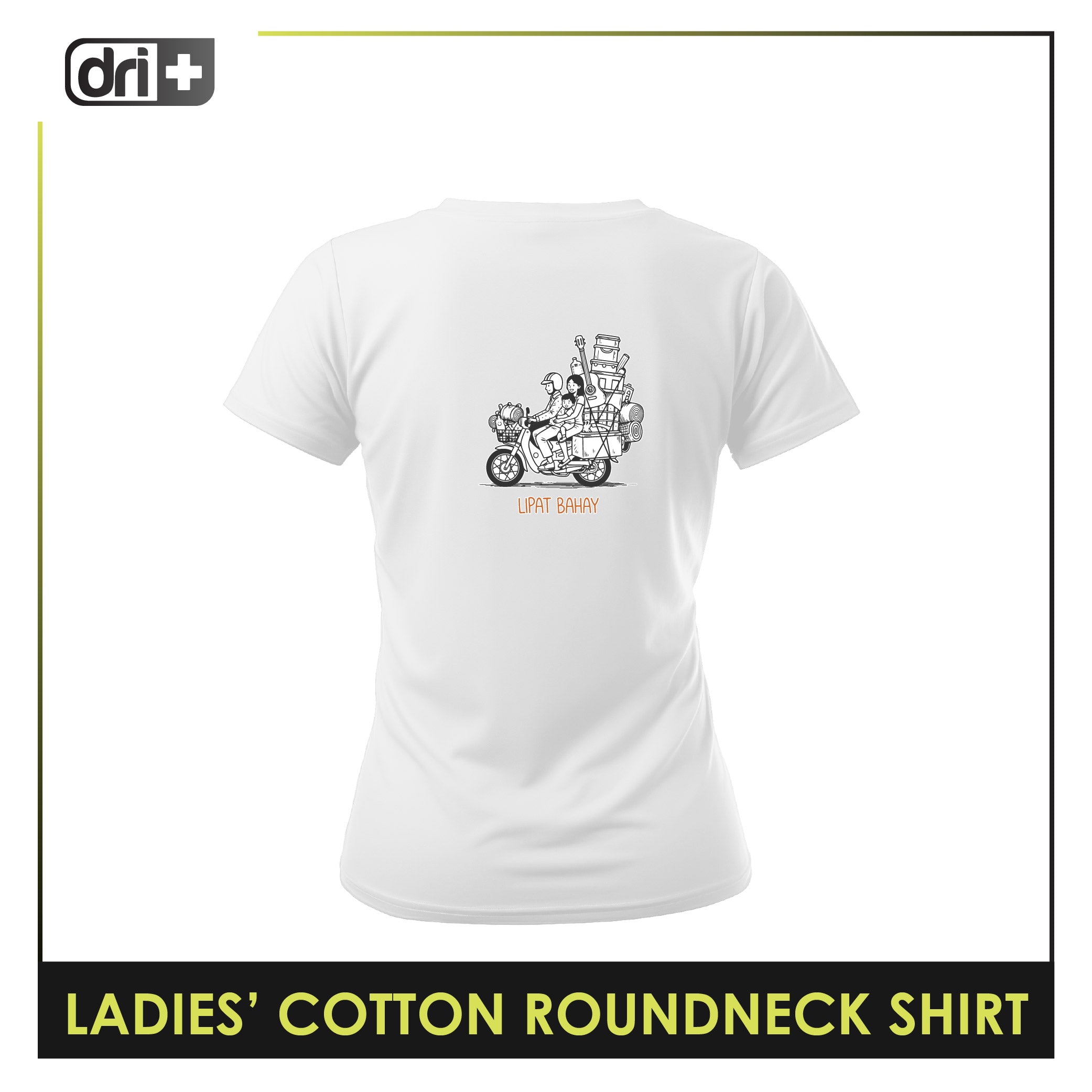 Dri plus Ladies’ Cooltura Anti-Odor Sweat Wicking Cotton Roundneck Shirt Collection 1 pc DULSRC612