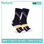 Biofresh Runfresh Men's Antimicrobial Cotton Thick Sports Crew Socks 1 pair RRMS611