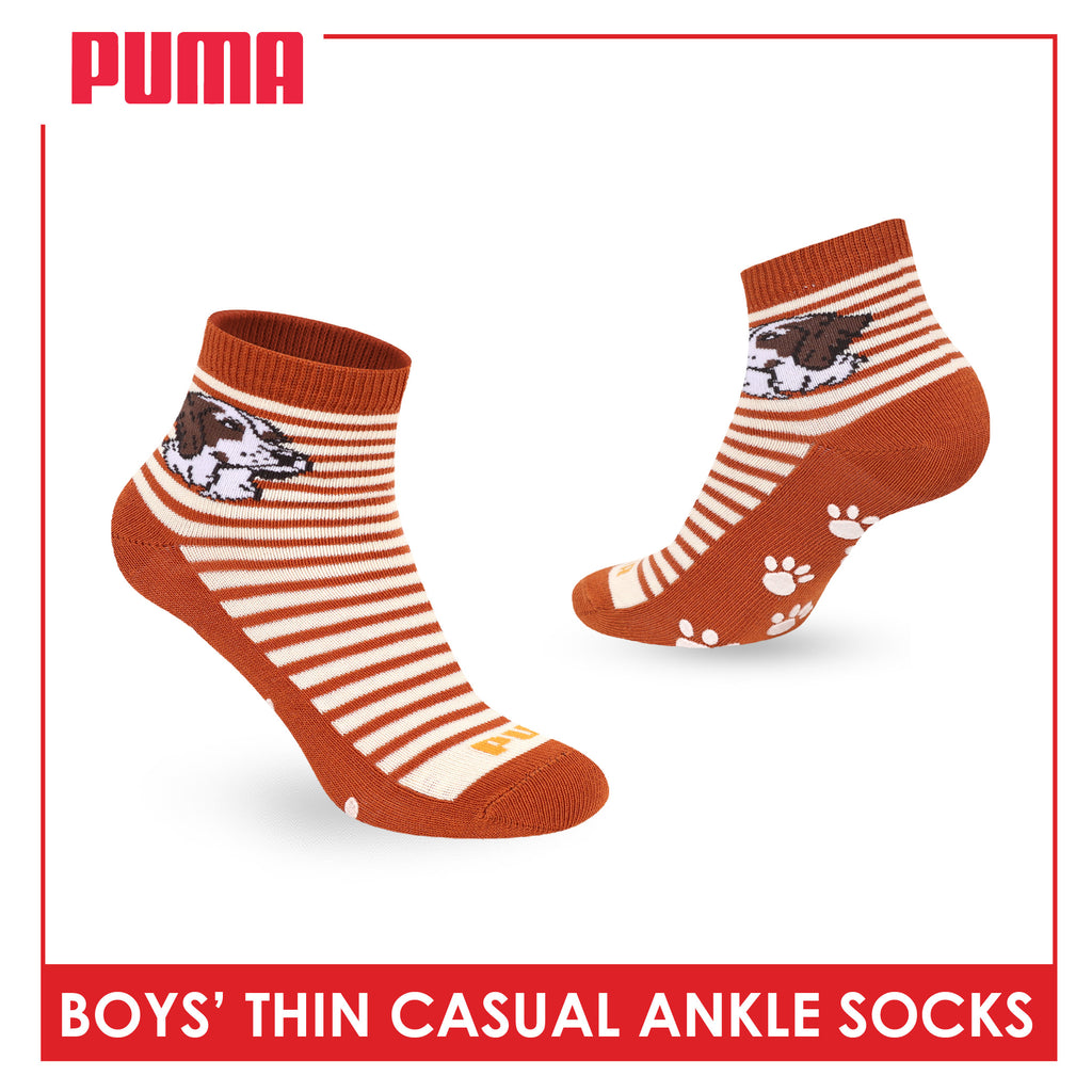 Puma Boys' Gripper Anti Slip Thin Casual Ankle Socks 1 pair PBCR613