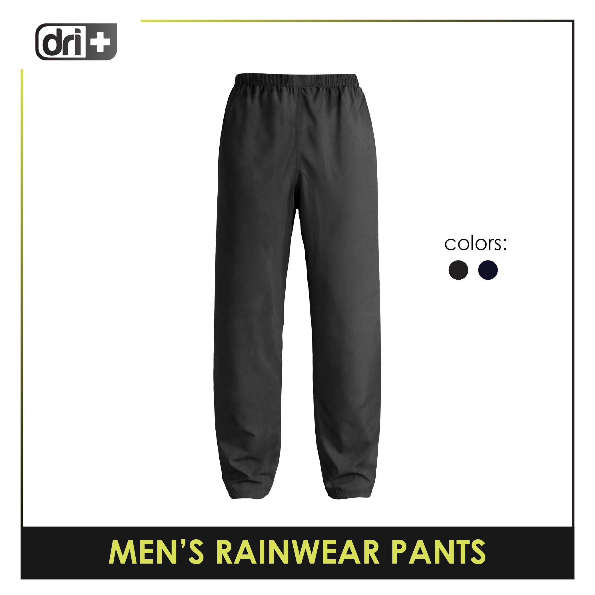 Dri Plus Men’s Lightweight Quick Dri Rainstorm Waterproof Rainwear Pants 1 piece DMRWP531