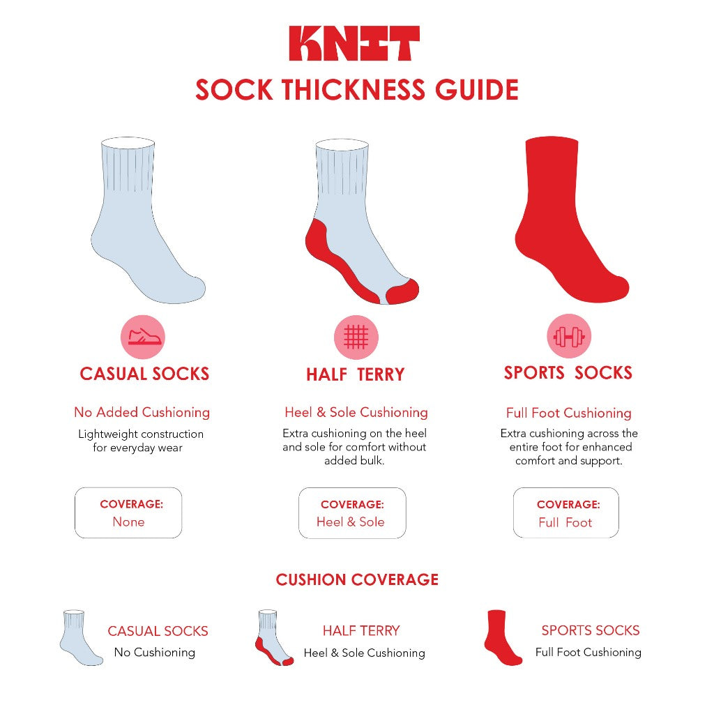 Knit Men's Cotton Thin Casual Crew Socks 1 pair KMC611